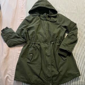 Women's Olive Hooded Jacket